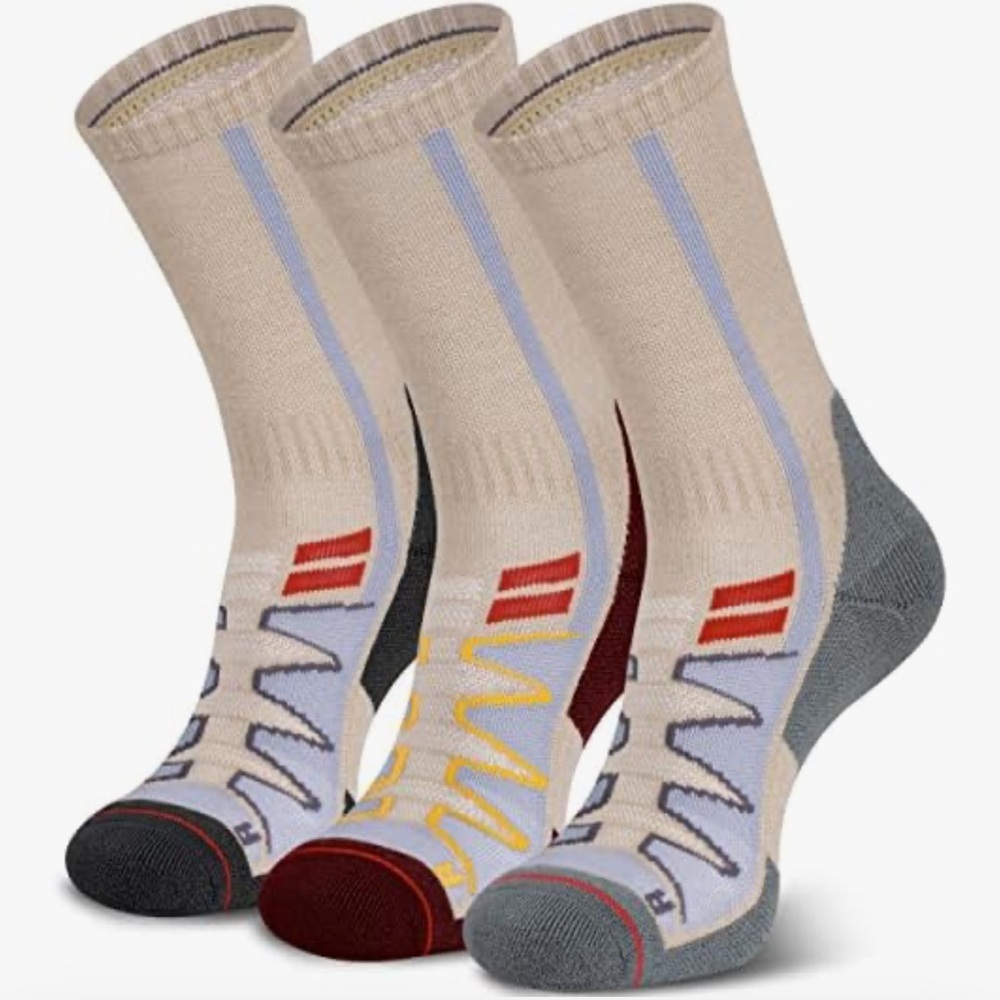 HROMEC Merino Wool Hiking Sock 3pk Fits Women Size 10.5-13  Men 9-11.5 NWT